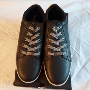 Harley-Davidson Black Sneakers with White Soles